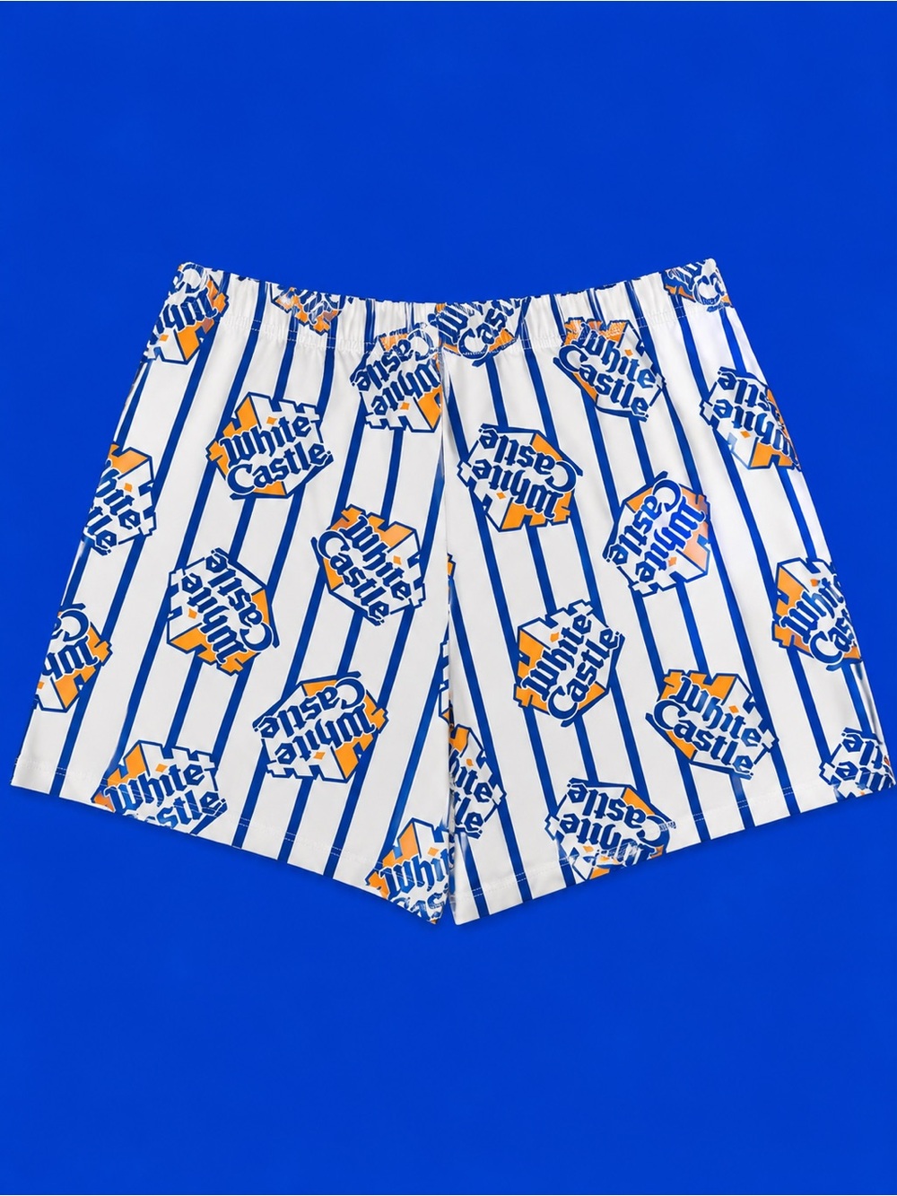 Men’s Boxer Briefs - Size M ~ White with Blue & Yellow Logo - Picture 2 of 3